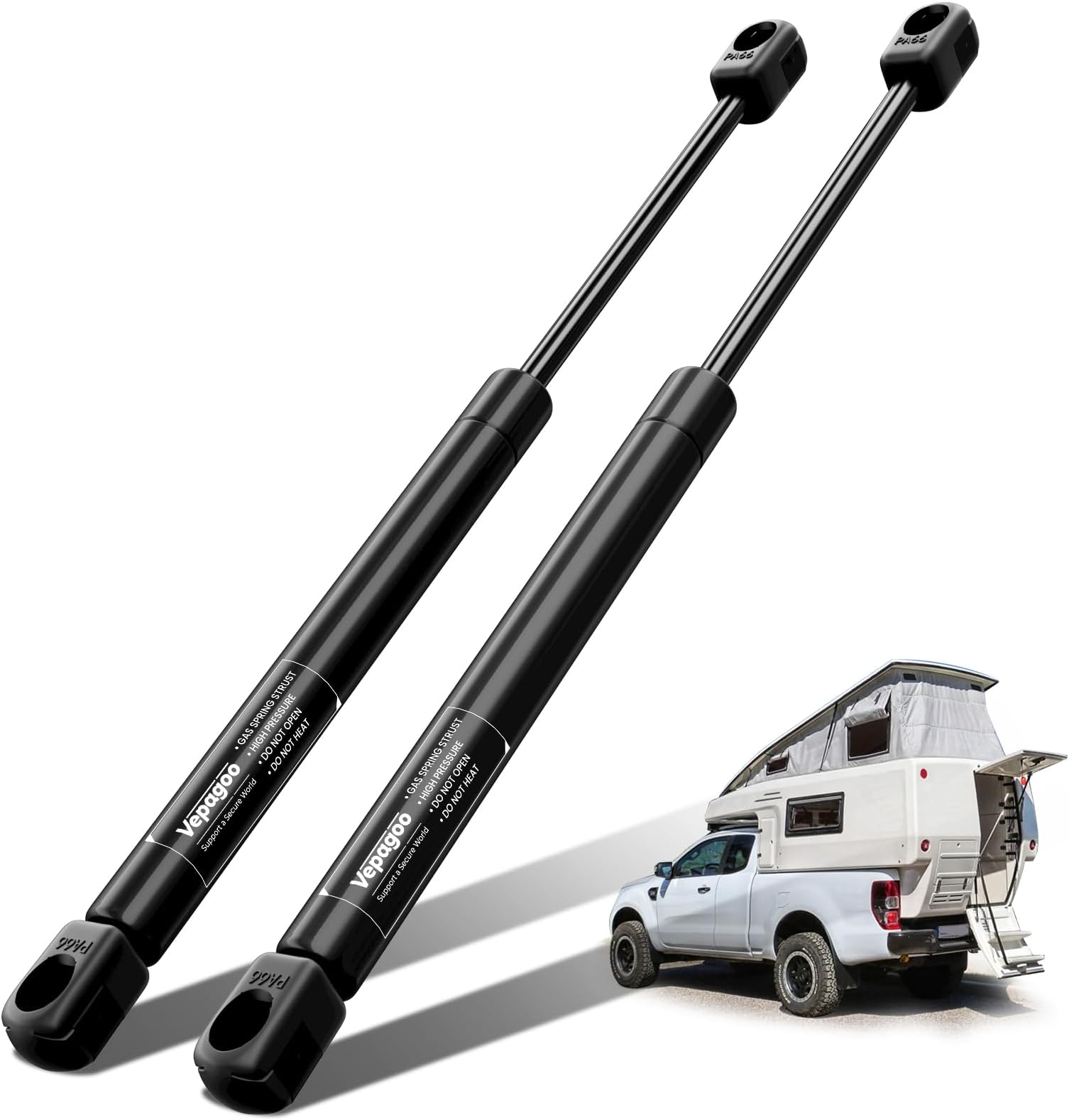 Vepagoo C1615112 C1619222 20in 90lb/400N Gas Strut Shock Lift Support for RV Bed Camper Shell Storage Box Lid Tonneau Cover Replacement Part, 2 Per Pack