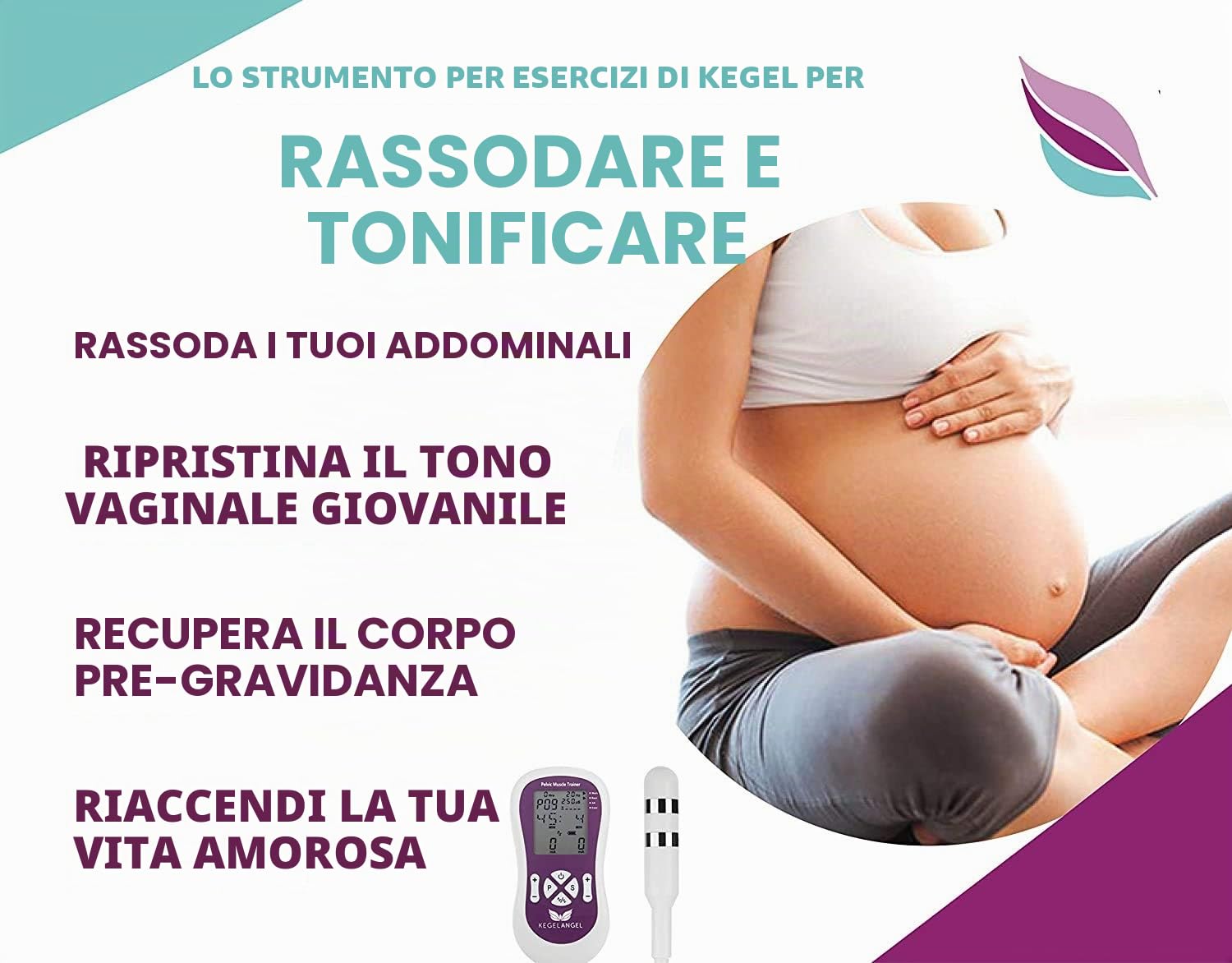 Dispositivo Elettronico Esercizi Kegel – Stimolatore Automatico Molto Meglio Di Palline Vagine Per Tonificare Pavimento Pelvico Muscoli Vaginali – Contro Incontinenza Migliora Salute E Vita Sessuale