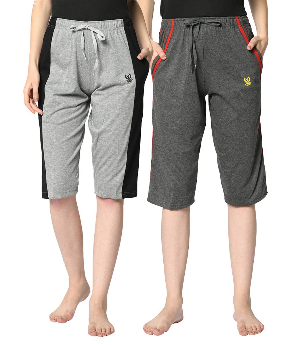 Regular Fit Women Capris(Pack of 2-MACK632050)-image-8