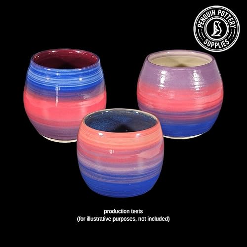 Miniatura 4 de Penguin Pottery - Paquete de muestra - Serie Underglaze - Conos 04 a 6 - Incluye 8 tarros de 4oz