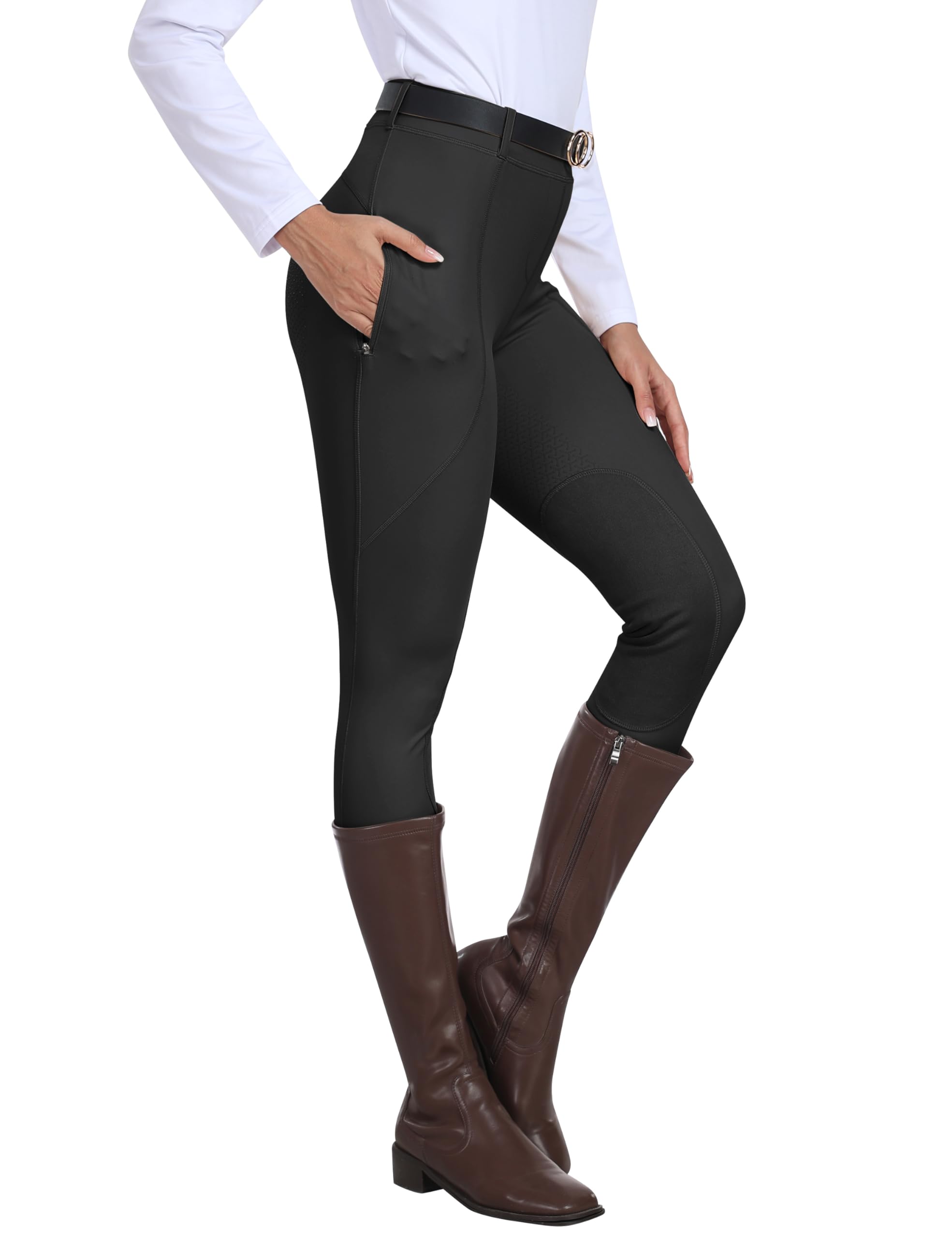MoFiz Damen Reitsport Hosen Reithose Reitleggings Silikon Vo