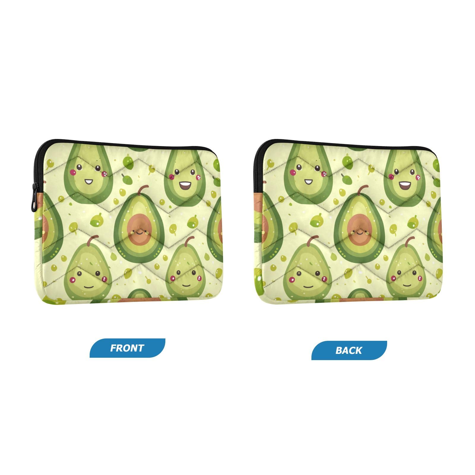 Avocado Print Laptop Messenger Bag - Waterproof, Fits 14-15.6 Inch Notebook, Adjustable Strap, Multiple Pockets