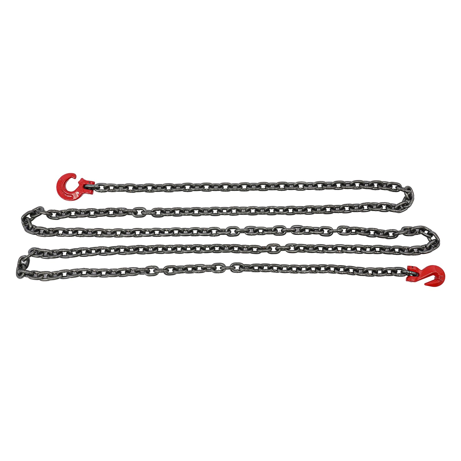Cadena elevadora 2T 5 m cadena tope gancho rojo negro 8 mm