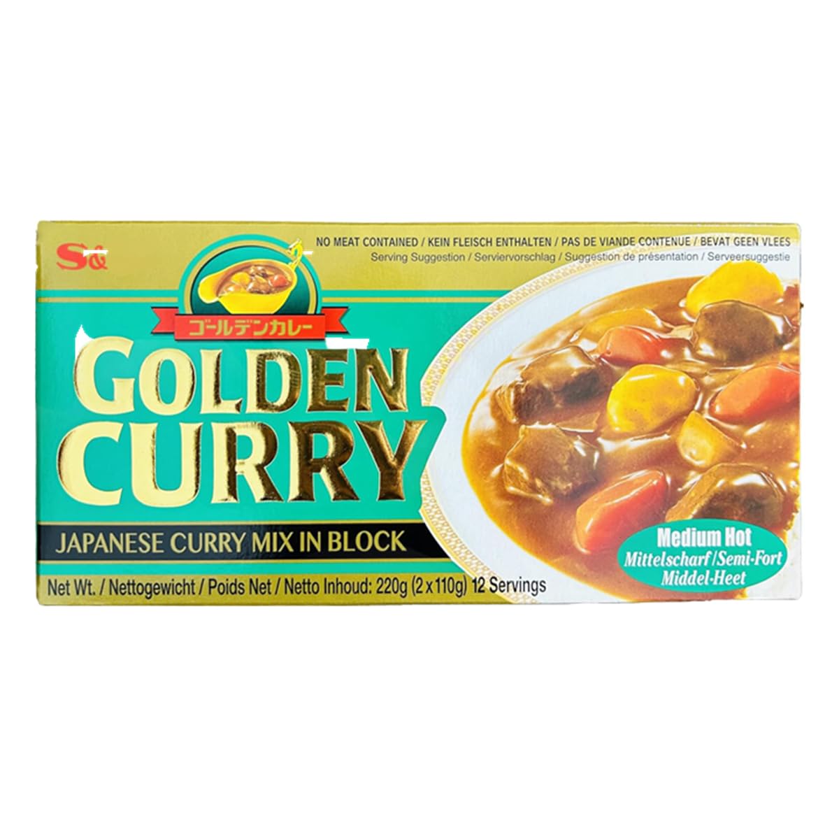 YIJIA Golden Curry Mild Medium Hot Mix Hot 3x220 gr