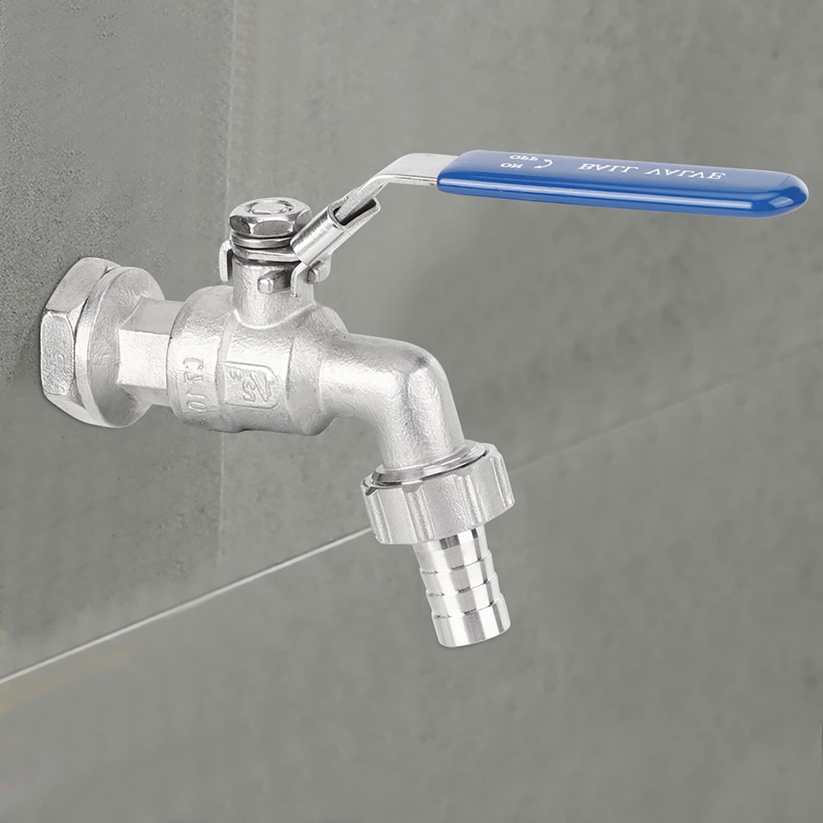 Manguera De Acero Inoxidable Grifo De 1/2 Pulgada, Manguera De Acero Inoxidable Grifo De 1/2 Pulgada Válvula De Bola Válvula De Mamparo Sin Soldadura TNP 13 Mm Barb