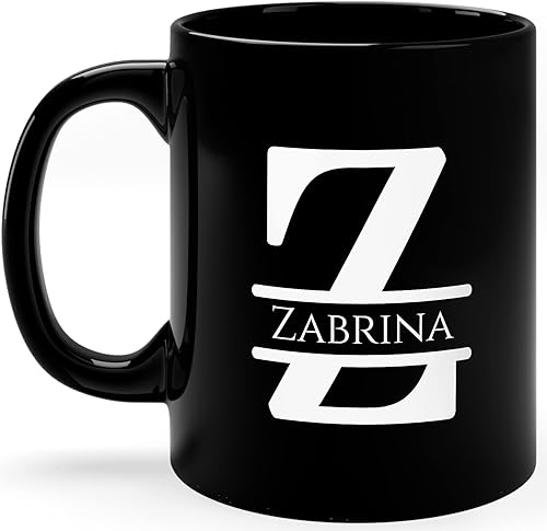 Miniatura 1 de Taza de café personalizada con monograma, letra inicial Z, personalizada para mujeres, hombres, niñas, niños, papás, mamás, amigos, taza de café