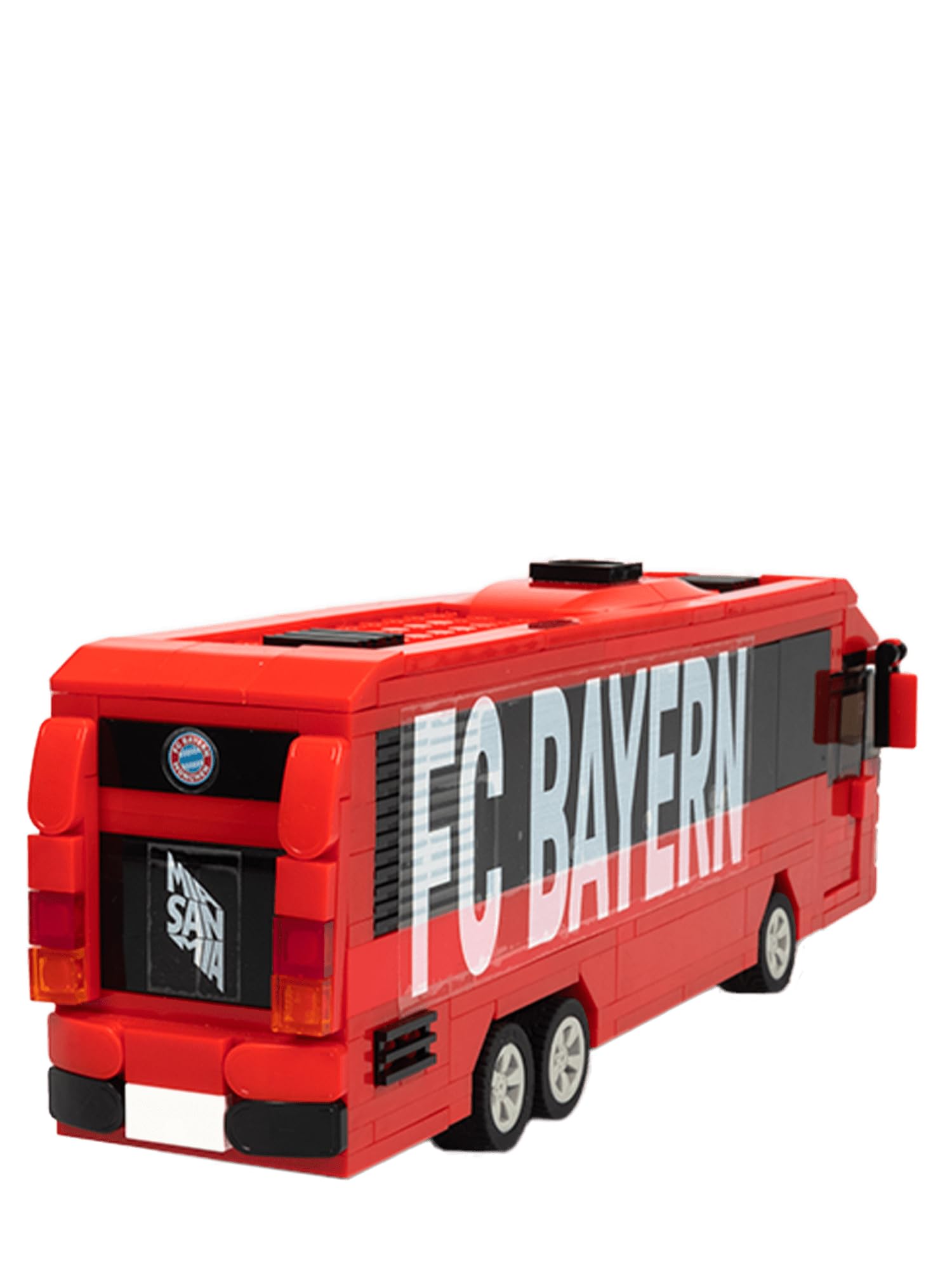 FC Bayern München Klemmbausteine Mannschaftsbus (Rot) I 340 Teile Bausatz für Kinder ab 6 Jahren I Kompatibel mit Klemmbaustein-Systemen I Offiziell lizenziert