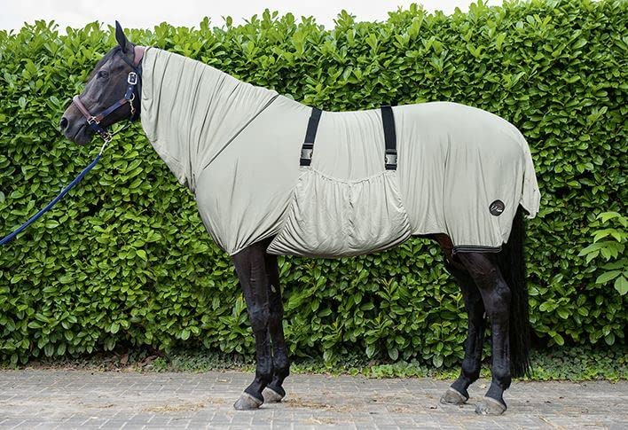 HKM Alfombras y mantas de caballo refrescante gris claro 75
