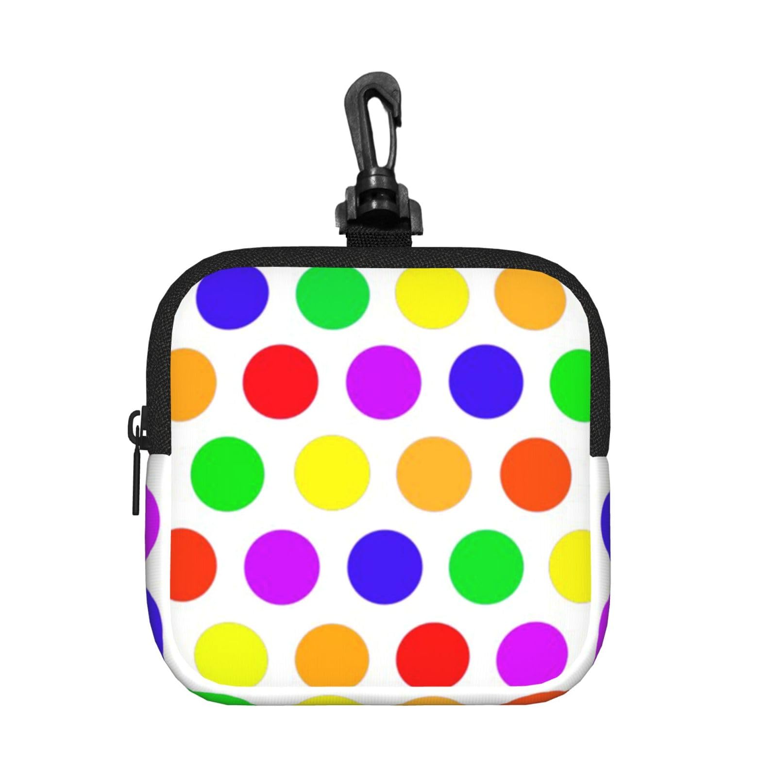 Beautiful Polka Dot Print Square Storage Bag Travel Toiletry Cosmetic Organizer Pouch Lightweight Reusable
