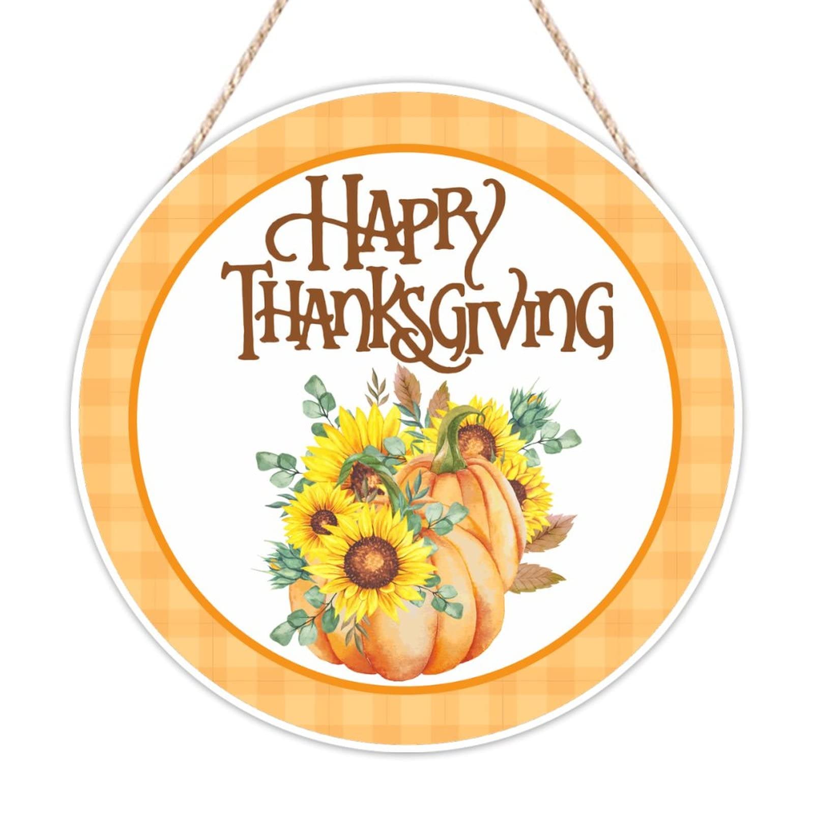 Panneau bienvenue Thanksgiving bois pour transformer l'ambiance de votre entrée