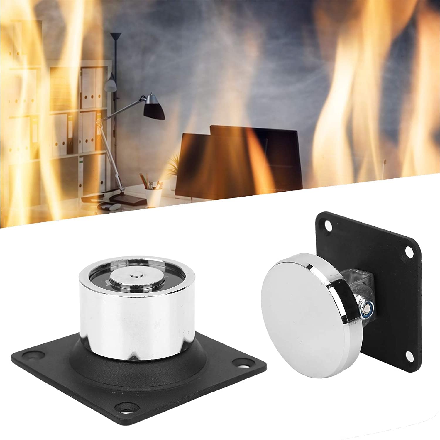 Tope de puerta, tope de puerta sin tornillo Tope de puerta magnético, soporte de puerta electromagnético Soporte de pared de succión de puerta de acero Tope de captura fuerte Puerta de fuego Toque Man