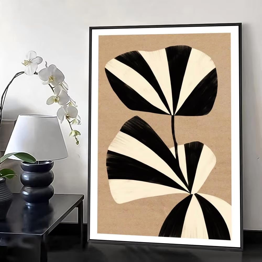 DFZEWKI Black and White Artwork Poster Contemporary Aesthetic Art Minimalist Wall Decor for Modern Home Creative Spaces(30x40cm(12x16in)/No frame)
