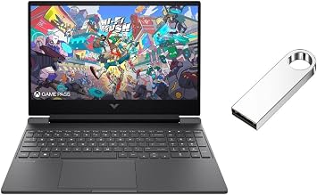 HP Victus 15.6" FHD 144HZ Gaming Laptop|AMD Ryzen 5-7535HS Beat i7-11800H |AMD Radeon RX 6550M|Backlit KB|Mica Silver| 8GB RAM DDR5 | 512GB SSD |Windows 11 Home |Bundle with 64GB USB Flash Drive