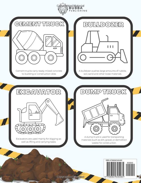 Miniatura 2 de Simple & Big Construction Trucks Coloring Book Simple and Educational Coloring Book of Diggers, Dumpers, Trucks for Kids Ages 1-4