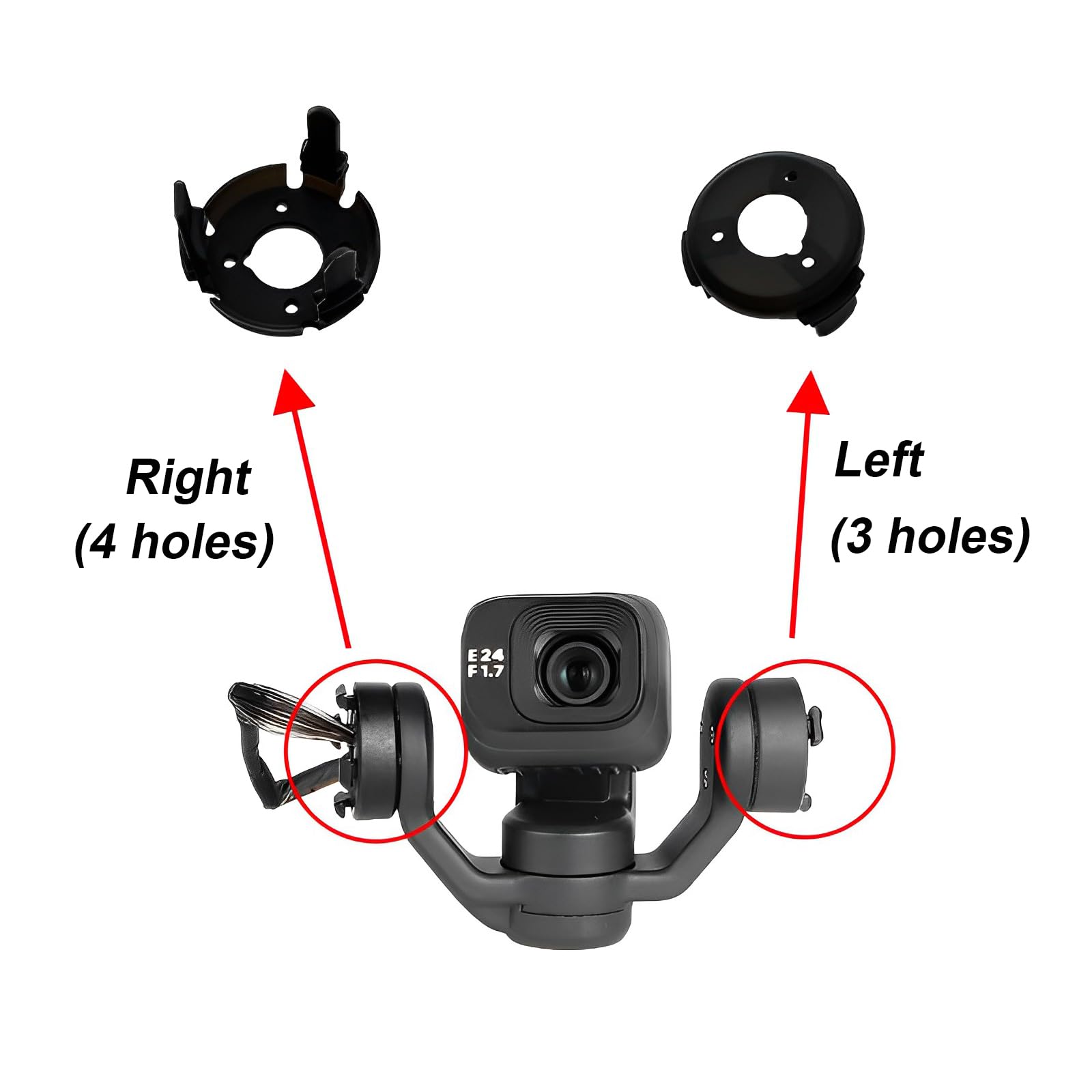 Gimbal Smorzatore di Gomma per DJI Mini 3 Pro / Mini 3, Assorbimento Ammortizzatore per Riparazione Telecamera