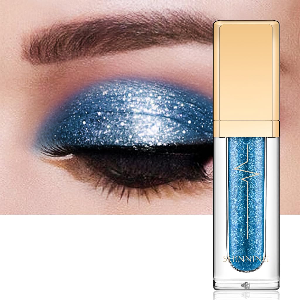 Liquid Glitter Eyeshadow & Eyeliner Pen, eyeshadow Stick, Highly Pigmented glitter Eyeliner Shimmer