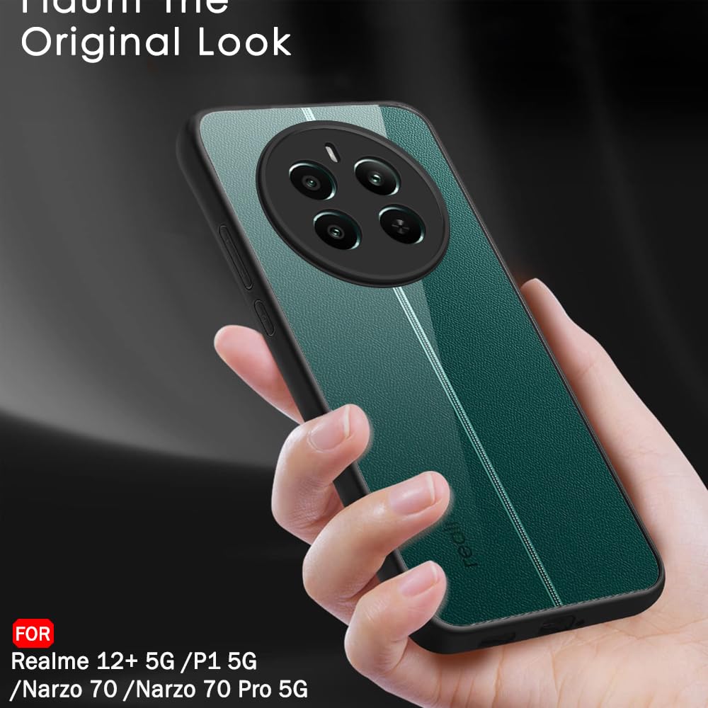 TheGiftKart Hybrid Sleek Armor Back Cover Case for Realme 12 Plus 5G / Realme P1 5G / Narzo 70 / Narzo 70 Pro 5G | 360° Protection | Crystal Clear Hard Back Transparent Cover (PC & TPU, Black Bumper) TheGiftKart Hybrid Sleek Armor Back Cover Case for Realme 12 Plus 5G / Realme P1 5G / Narzo 70 / Narzo 70 Pro 5G | 360° Protection | Crystal Clear Hard Back Transparent Cover (PC & TPU, Black Bumper)