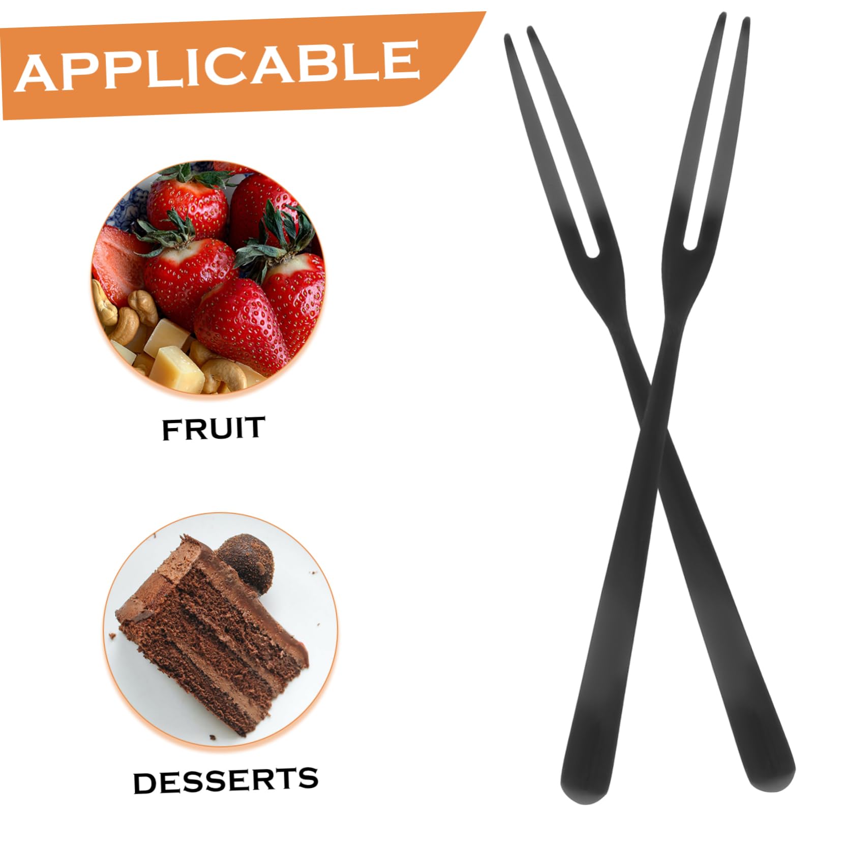 TOPBATHY 30 Piezas palillos de frutas reutilizables tenedor de aperitivos selecciones de aperitivos tenedores acero inoxidable selecciones de frutas para la fiesta tenedores de frutas