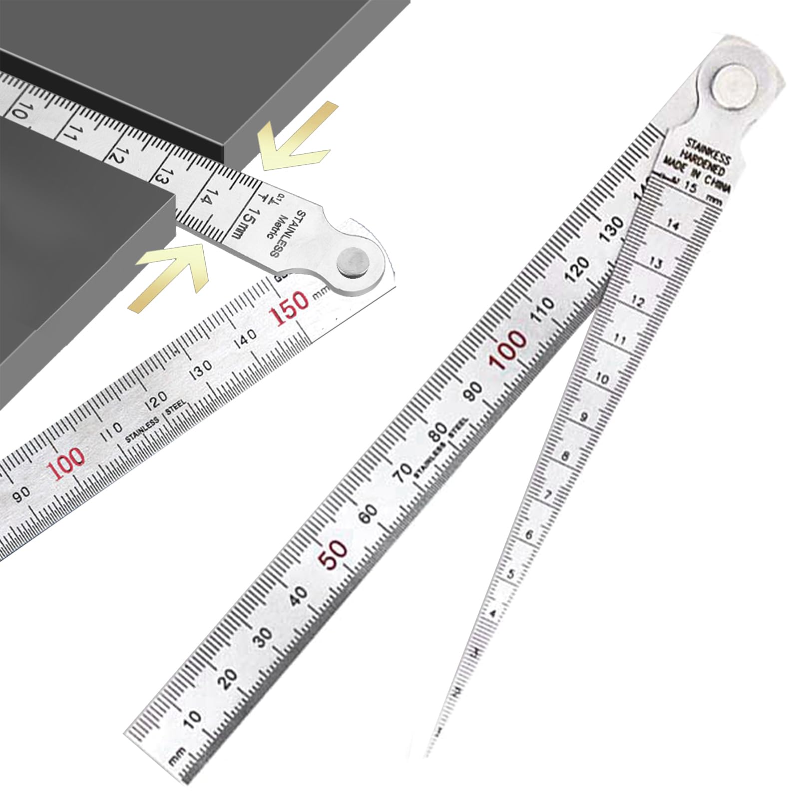 サイズ確認用ページ　15センチ Amazon.co.jp: テーパーゲージ ゲージ深さ定規 1~15mm 直尺