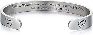 Stepdaughter Bracelet, Bonus Daughter Gifts, Step Daughter Gifts from Stepmom, Stepdaughter Birthday Gift, Blended Family Wedding Gift, Mother Daughter Gift, Adoption Gifts for DaughterWedding Gift,Mother Daughter Gift