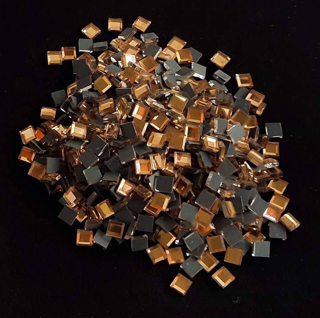 Sahoji 11000pcs Bronze Square Mosaic Mirror Pieces, Tessera for Arts and Crafts with Fabric Glue (Copper Gold, 3MM) 1