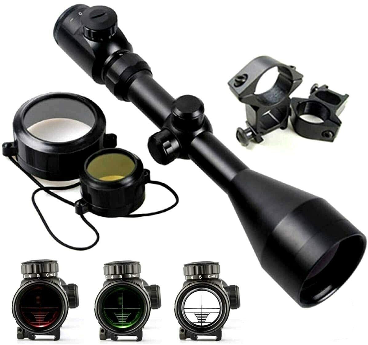 Topolenashop Mirino Ottico 3-9x56EG per Fucile e Carabina, Nero, Reticolo Illuminato