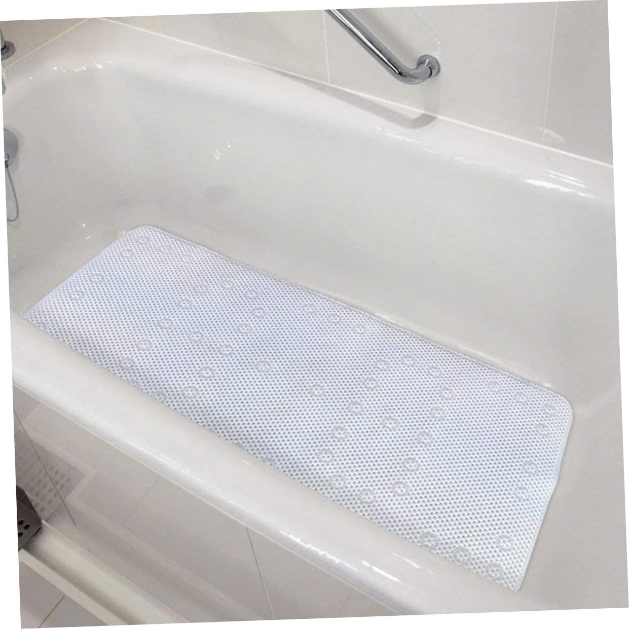 TOYANDONA Alfombrilla de Bañera Antideslizante de PVC de Color Claro con Diseño Transpirable y Lavable a Máquina para Baño Seguro y Cómodo Durante el Baño
