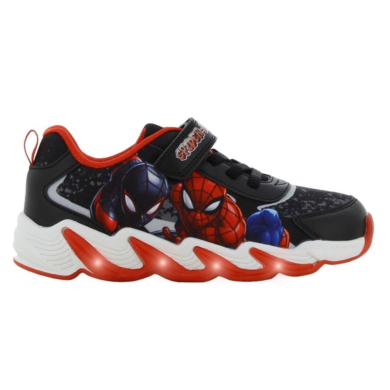 Leomil Spiderman Baskets Garçon Lumineuses Chaussure Enfant, Idéal pour l'école et Les Loisirs