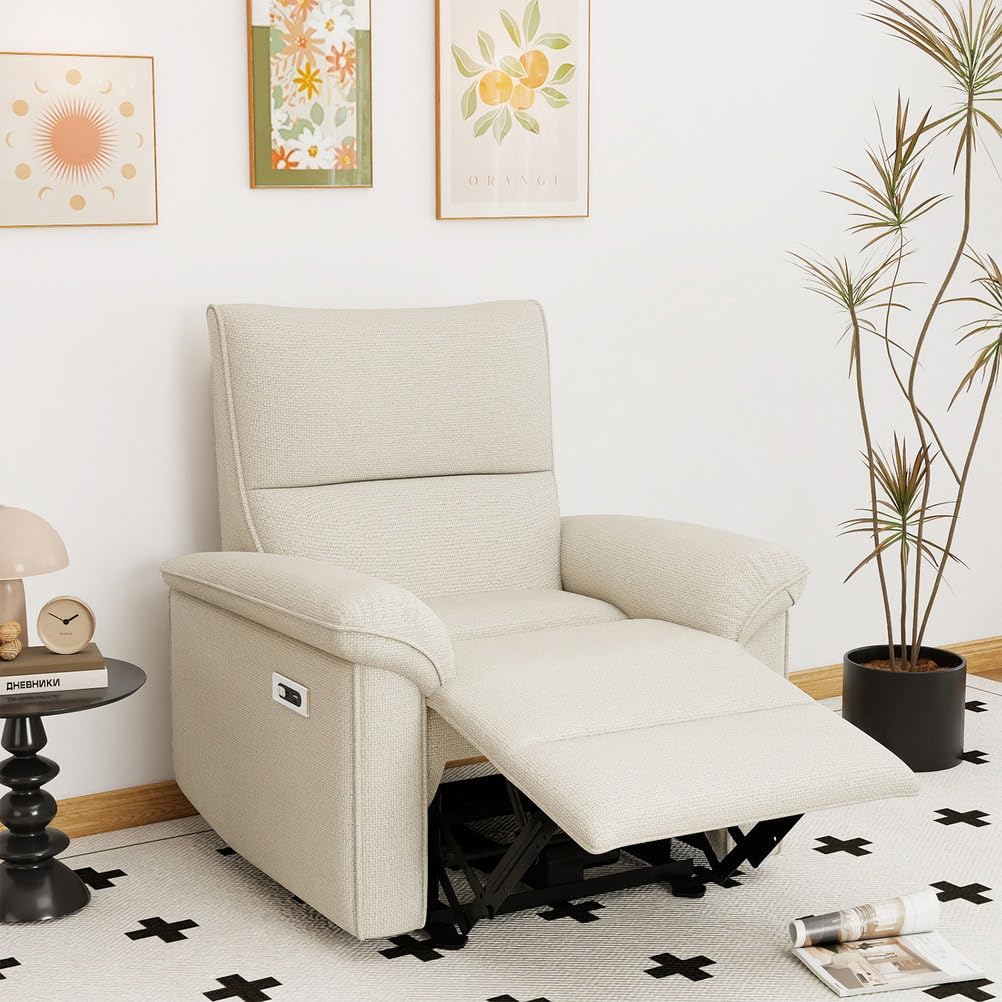 Power Recliner Chair, Power Zero Gravity Recliner Chairs for Adults with USB Port(Type-C) and Lumbar Support, Wall Hugger Recliner, for Bedroom/Apartment/RV