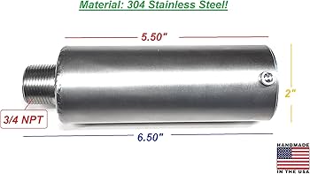 Amazon.com: ARSPORT Stainless steel 304 Muffler 3/4 NPT For