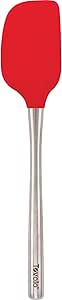 Tovolo Flex-Core Stainless Steel Handled Spatula, Removable Head, Heat Resistant, Candy Apple Red