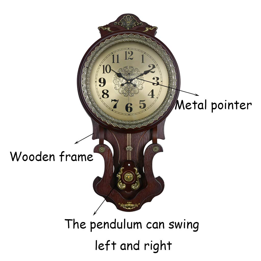 Amazon.co.jp: Vintage Pendulum Clock / Creative Wooden Wall