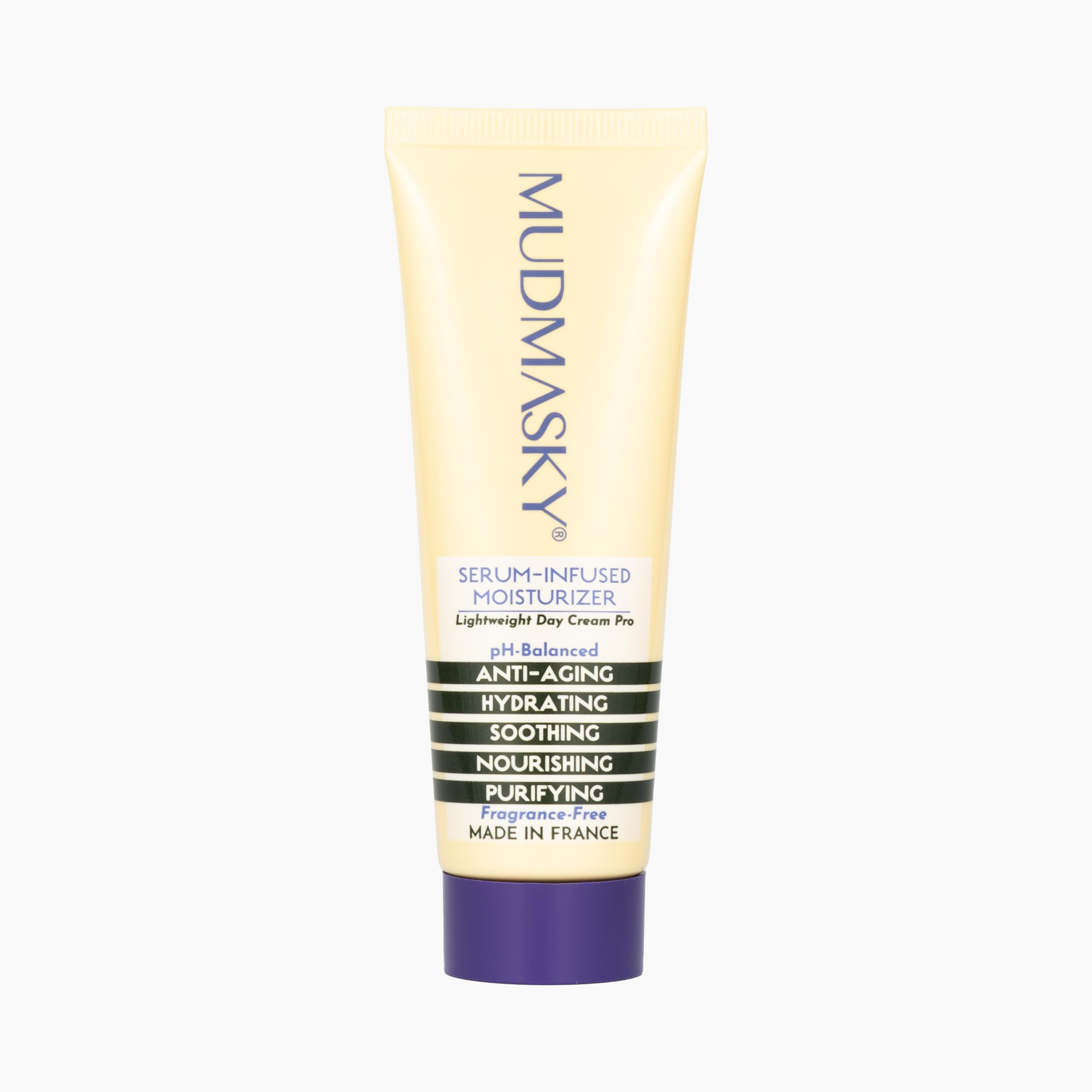 MUDMASKY Face Moisturizer Cream - Serum-Infused Moisturizer for Deep Hydration - Lightweight Skin Care with Mango, Almond & Sunflower Oils - All-Natural Beauty Product Imported from France