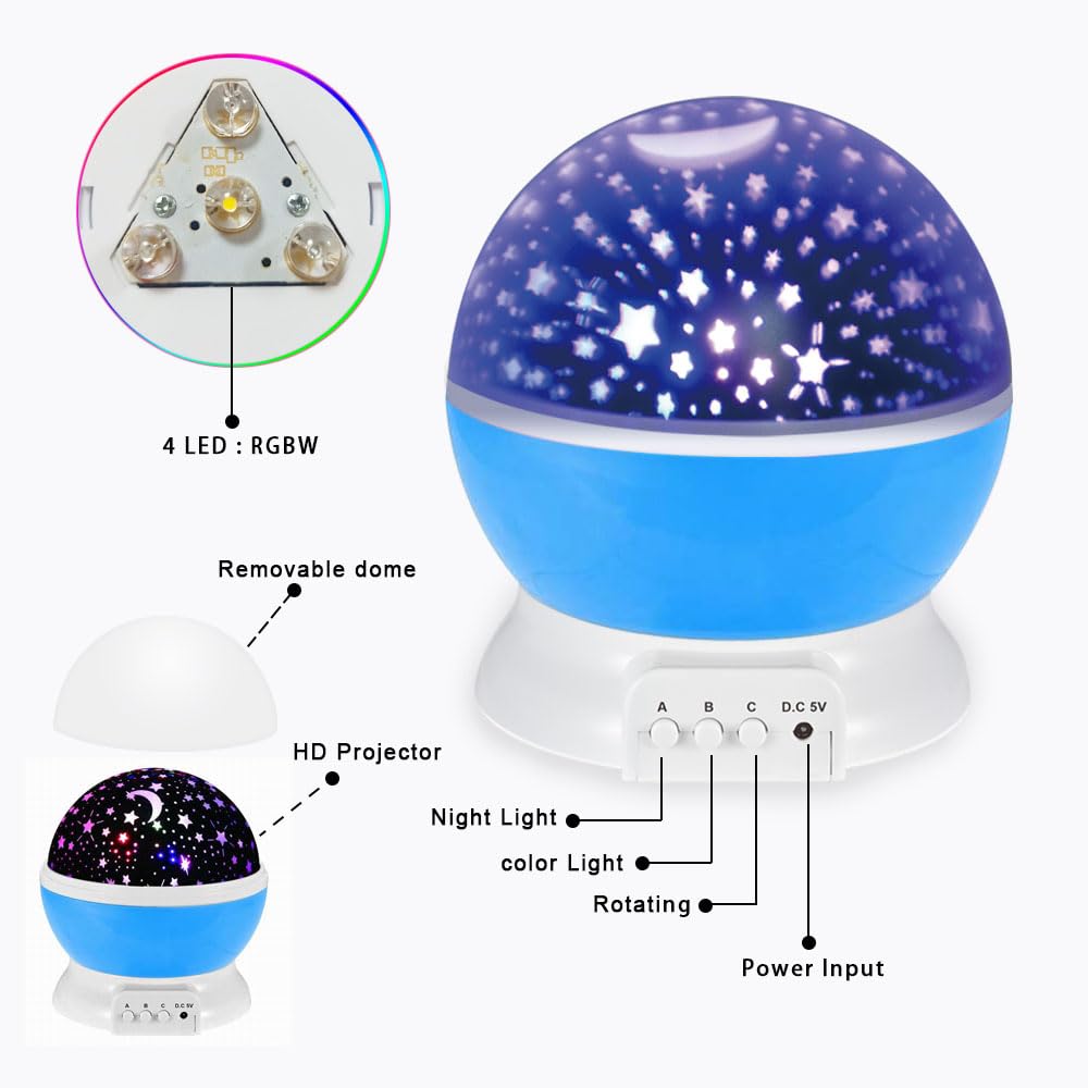 Il proiettore Starry Sky è adatto per ragazze dai 2 ai 9 anni, giocattoli per ragazzi di età compresa tra 1 e 10 anni, regali per ragazze dai 3 agli 8 anni, scatole regalo di compleanno per