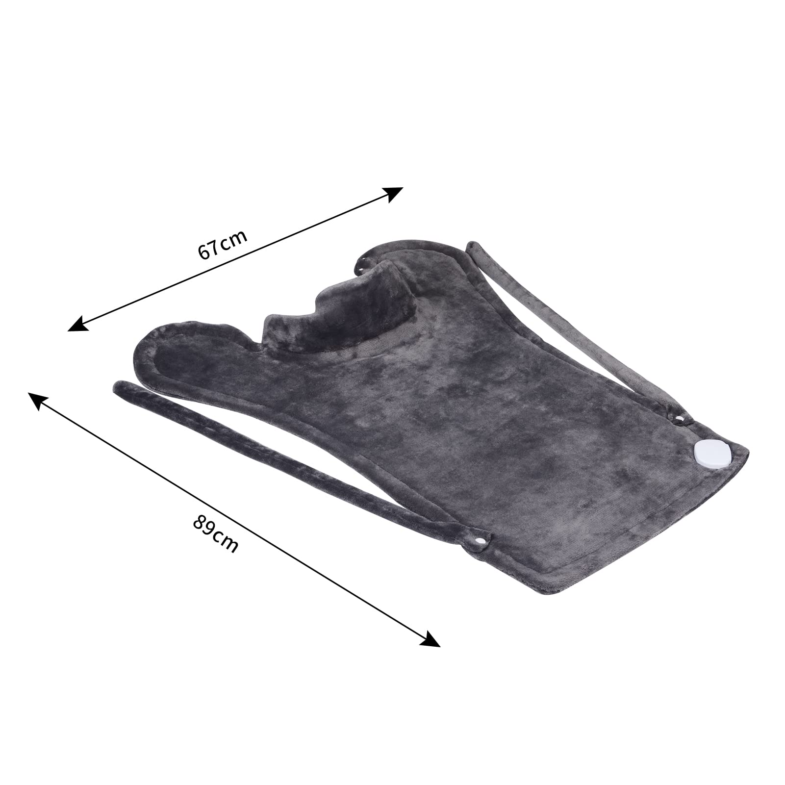 Ambershine Almohadilla térmica XXXL de 26 x 35 pulgadas, tamaño King, para cuello, hombros y espalda, con 12 ajustes de temperatura y 4 temporizadores de cuenta regresiva de apagado automático, alivio