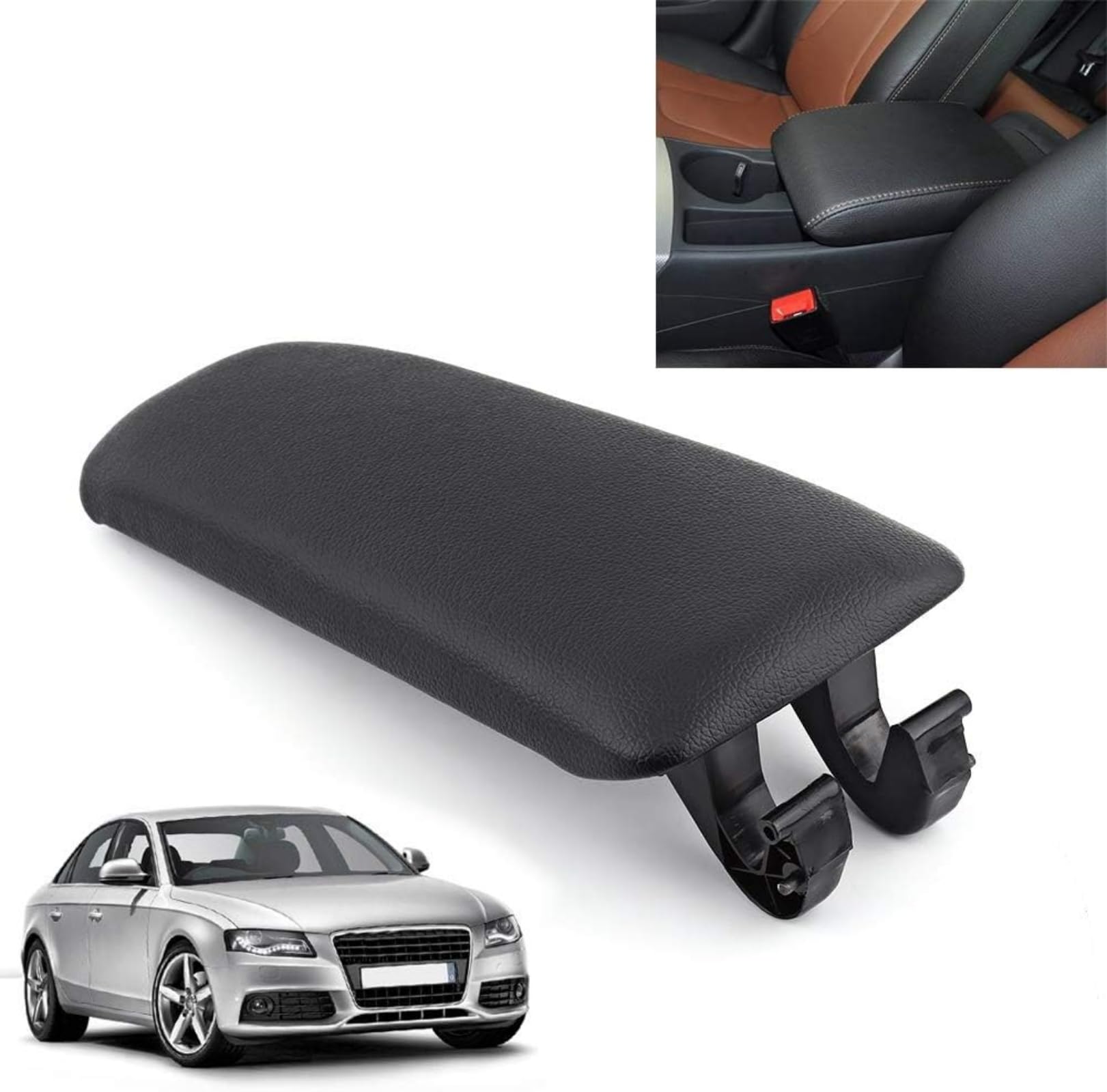 Cuscino per Bracciolo Auto, Bracciolo Console Bracciolo Coperchio Copertura, Copertura per Bracciolo Centrale, Coperchi Braccioli Compatibile per A4 B6 B7 2002–2008