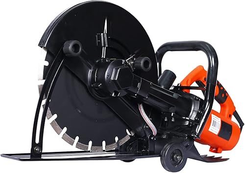 Miniatura 3 de Henf Sierra de corte eléctrica de 14 pulgadas, sierra de hormigón circular eléctrica portátil en húmedo y seco, cortador de ángulo de potencia con