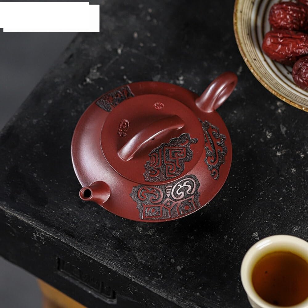 Czajnik do herbaty 130 ml, retro, fioletowy gliniany czajniczek, ręcznie robiony, surowy, gliniany czajnik do zaparzania herbaty z sitkiem, czajniczek do herbaty Zisha Teaset do kuchenki