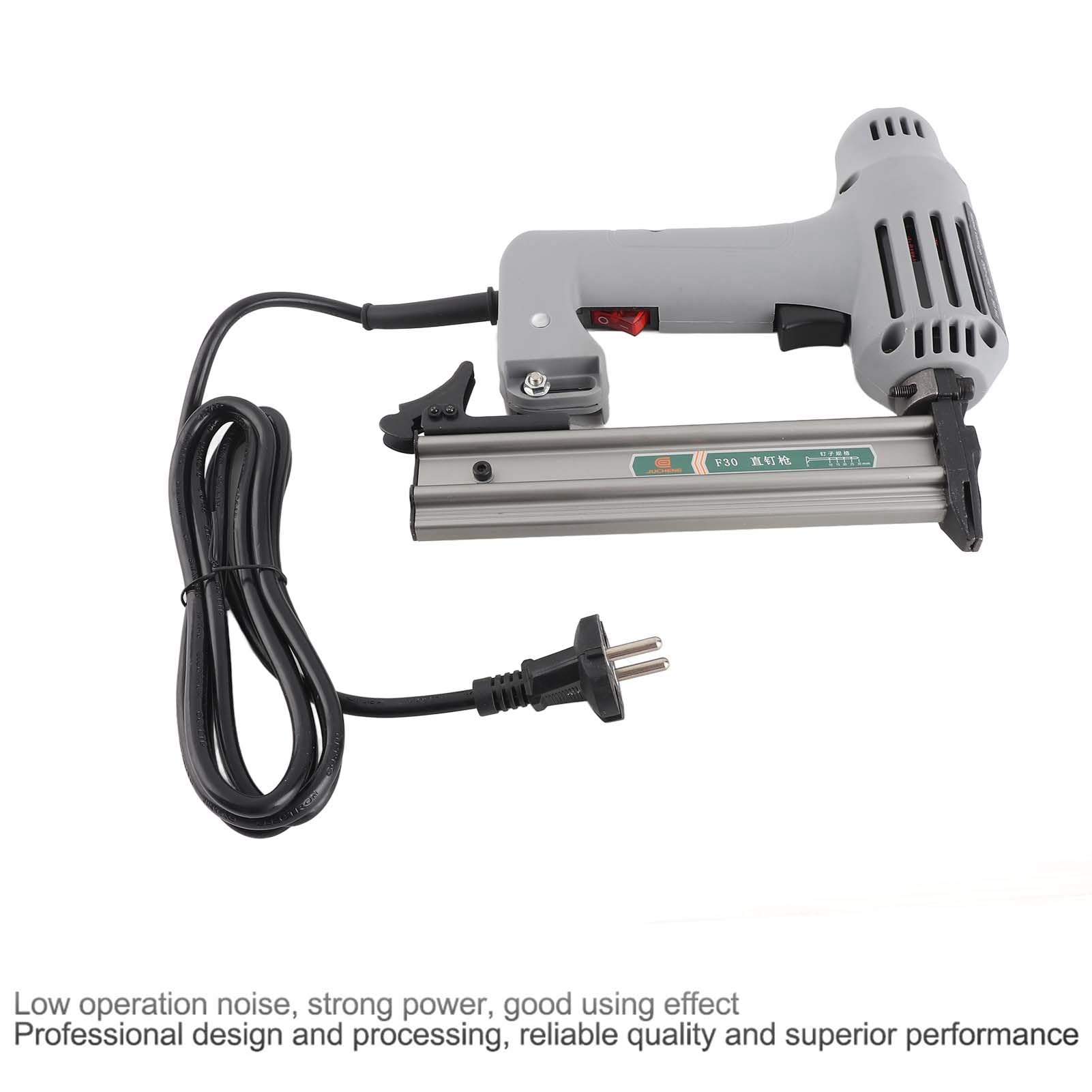 Pistola de Clavos Eléctrica F30, Grapadora, Clavadora para Carpintería, 220 V, para Decoración de Carpintería Pequeña, Cuero, Tela, Producción de Muebles de Madera, Clavado
