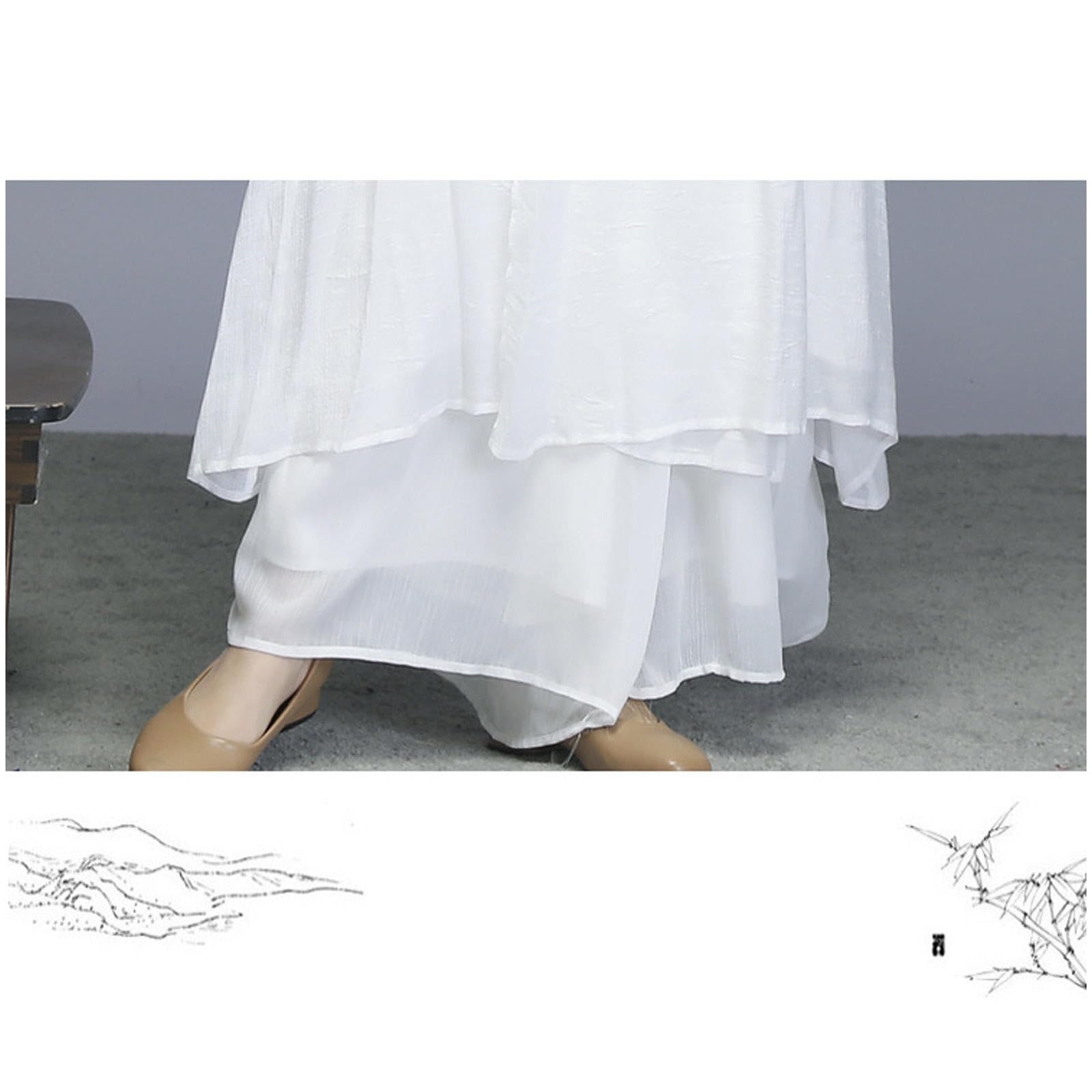 Damen Kung Fu Kampfsport Uniformen Baumwolle Leinen Tai Chi Kleidung Traditioneller chinesischer Zen-Meditationsanzug Morgengymnastik-Outfit,White-XL