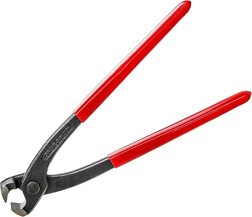 AKIHISA Alicates de abrazadera de oreja de 9 pulgadas, herramienta engarzadora de acero al cromo vanadio, removedor de uñas, herramienta de engarce