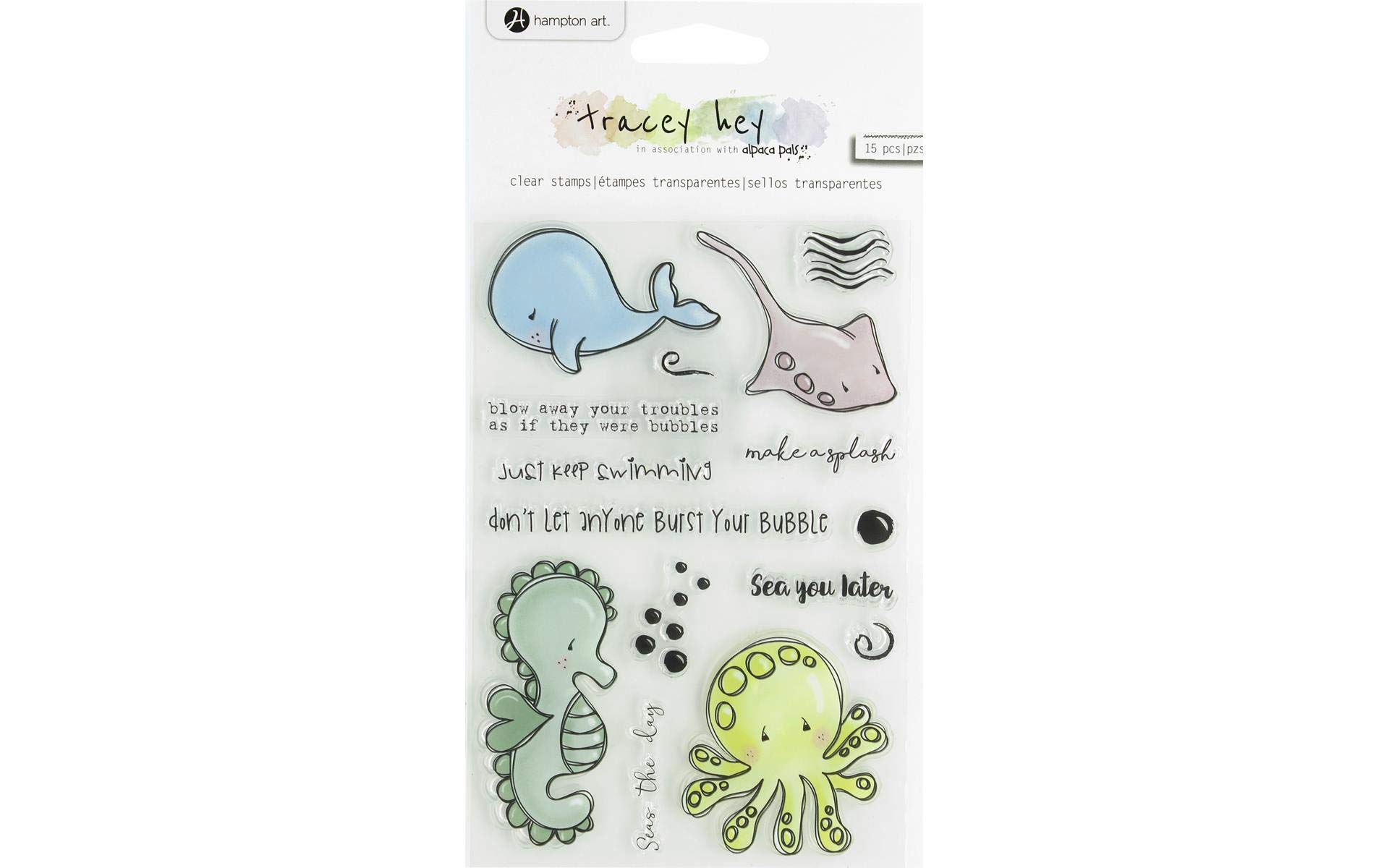 Hampton ArtTH Clear Stamp Make A Splash, None