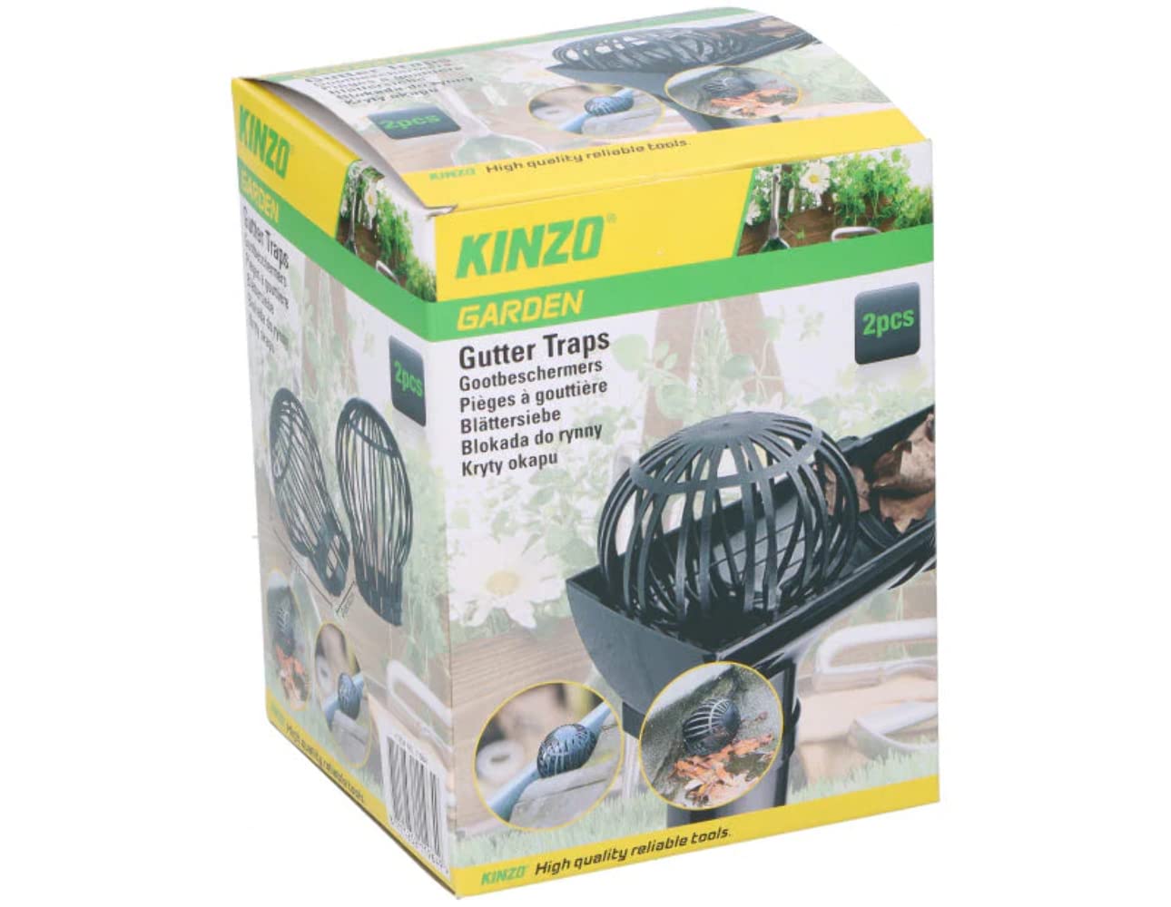 Kinzo Gutter Pipe Leaf Downpipe Trap Guard Protection - Set Of 2