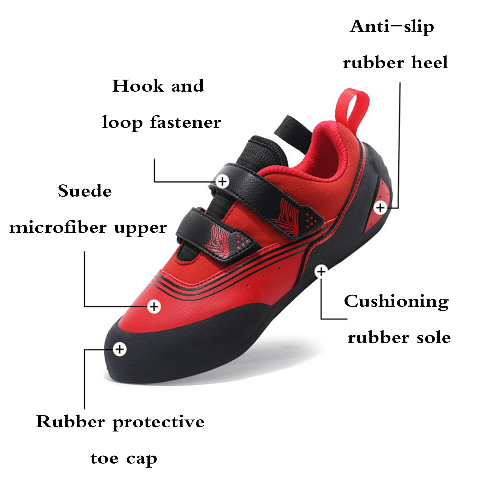 Pies De Gato Escalada Hombre,Pies De Gato Escalada NiñO,Climbing Shoes Bouldering,Pies De Gato Escalada Hombres Y Mujeres,Estabilidad,AmortiguacióN De TalóN,para Gimnasio Y Escalada