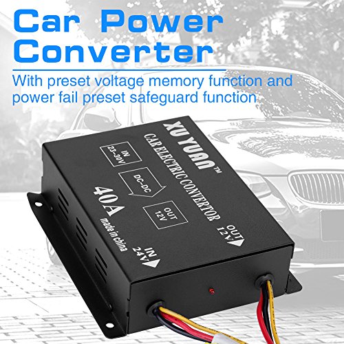 Acouto Car Truck Dc 24V To 12V Power Converter Electric Inverter Voltage Reducer Step-Down Transformer(24V To 12V/40A/480W) #TOP4
