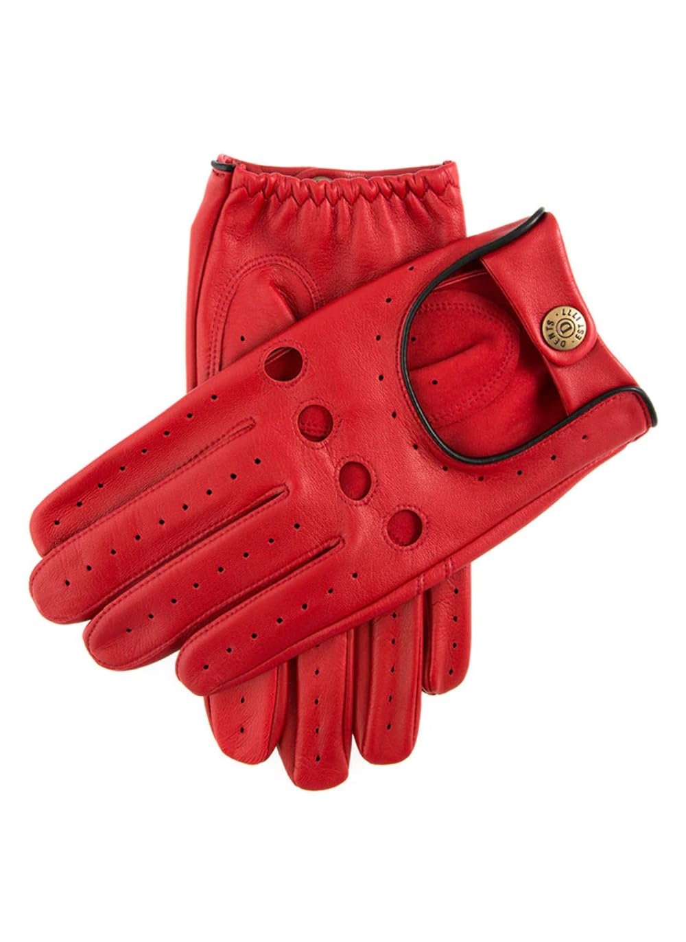 Dents Men's Berry/Black Delta Classic Leather Driving Gloves S