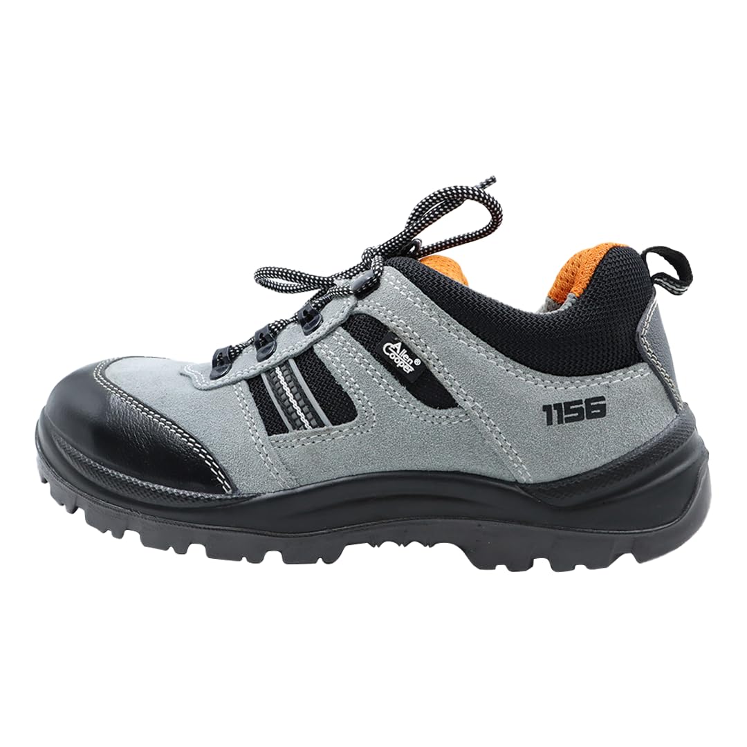 AC-1156 Safety Shoe - S.T - Grey Suede Leather - PU-D.D,D.C Antistatic -ISI Marked