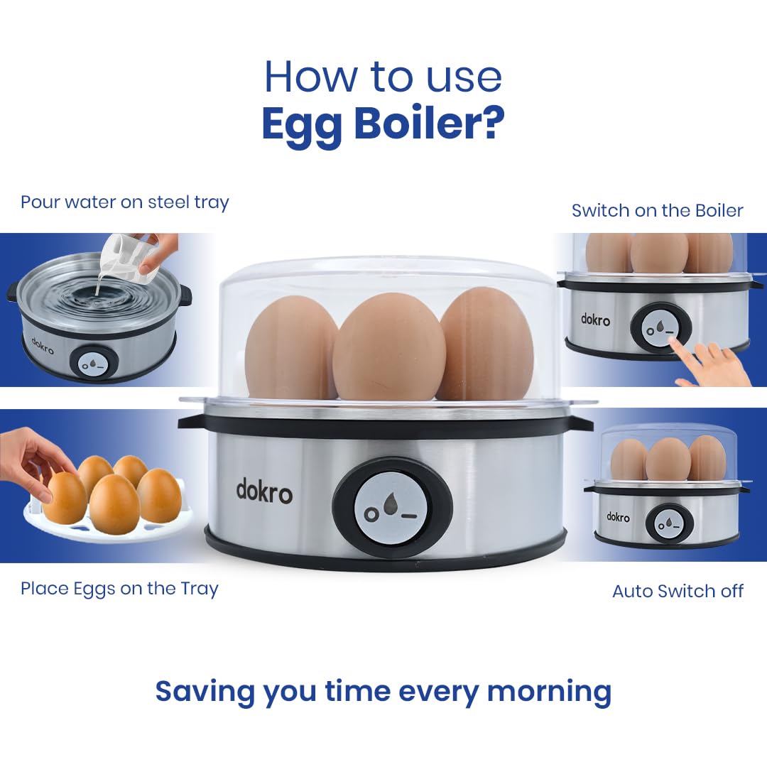 Dokro Smart Egg Boiler - Perfect Boiled Eggs in Minutes -8 Dokro Smart Egg Boiler - Perfect Boiled Eggs in Minutes -8