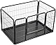 BUNNY BUSINESS Doggy Style Welpen-Stift mit Bauchmuskel-Tablett, für Welpen, Käfig, Käfig, Käfig, Käfige, Käfige, 4 Paneele mit Tablett, Schwarz