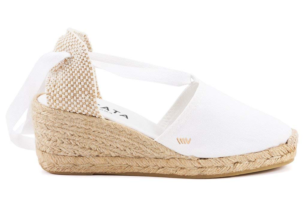 Viscataviscata Escala Espadrille Canvas Wedges With Sleek Ankle